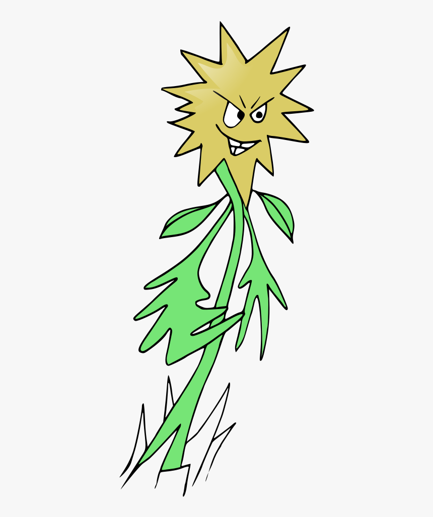 Anthropomorphic Angry Flower Free Vector Clipart, Royalty - Anthropomorphic Flower, HD Png Download, Free Download