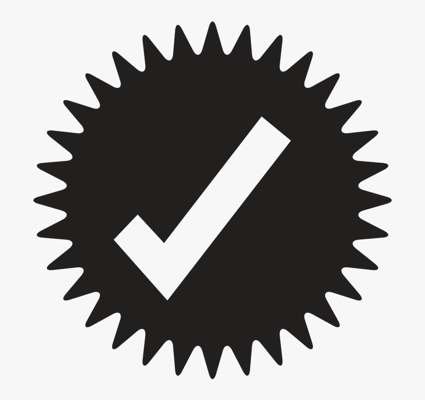 Check Mark - Gold Star Burst Png, Transparent Png, Free Download