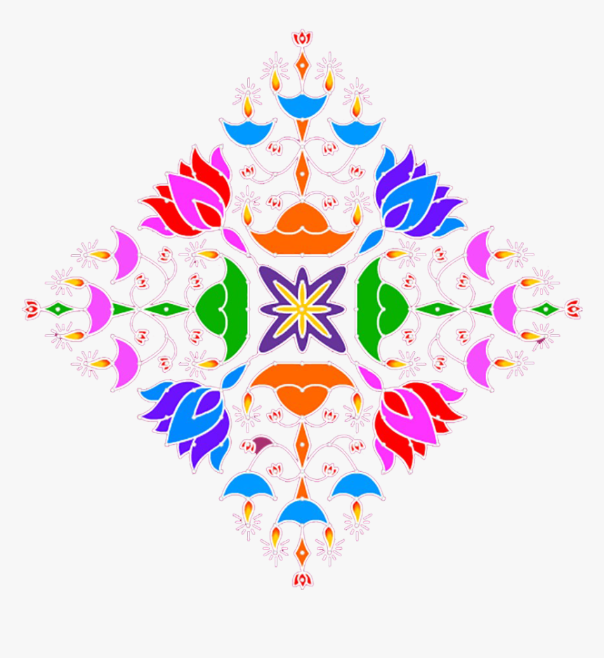 Rangoli Designs Png Free Background - Transparent Background Rangoli Png, Png Download, Free Download