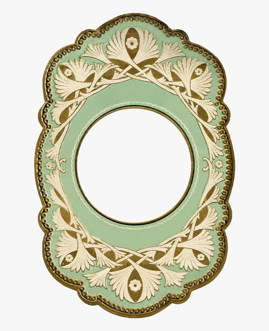 #frame #border #vintage #greenandgold #freetoedit - Circle, HD Png Download, Free Download