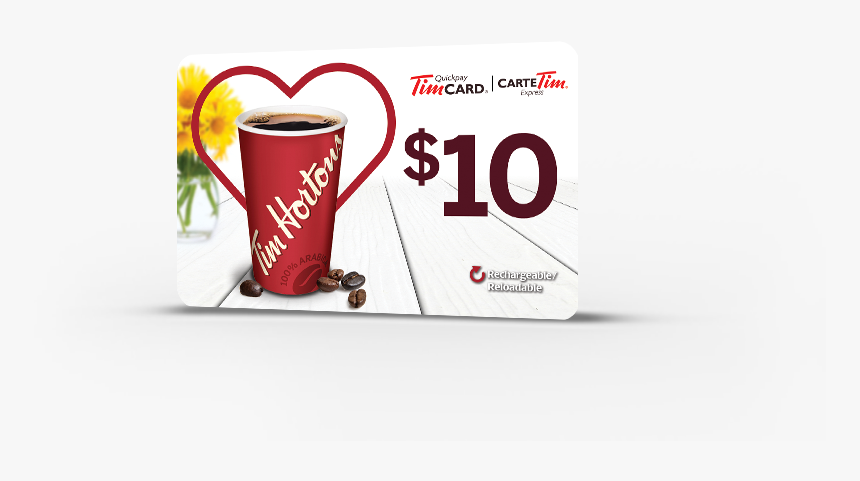 Timcard® $10 - Tim Hortons 10 Dollar Gift Card, HD Png Download, Free Download