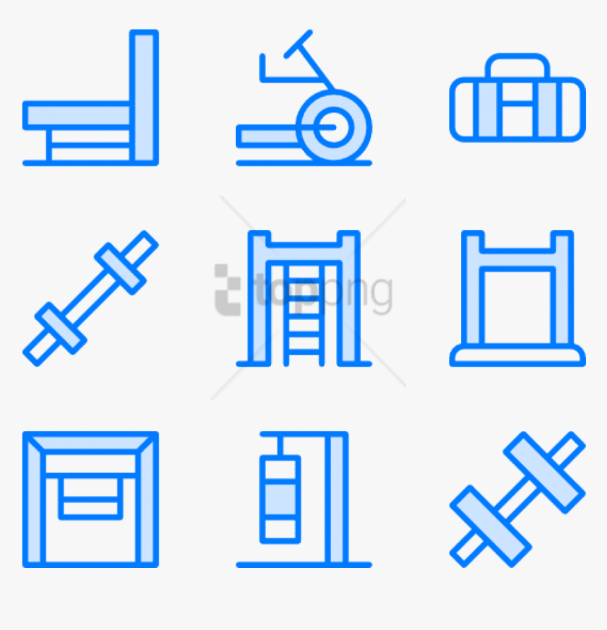 Free Png Gym 25 Icons - E Mail Vector Icon Blue, Transparent Png, Free Download