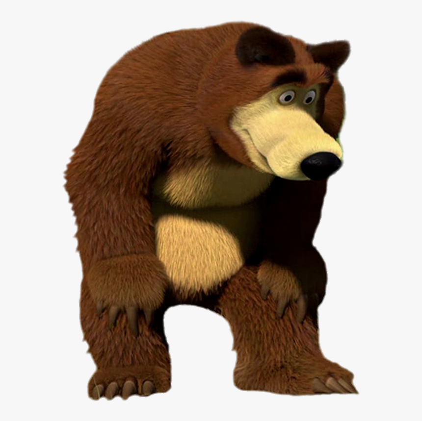 The Bear Looking Down - Masha And The Bear Png, Transparent Png, Free Download