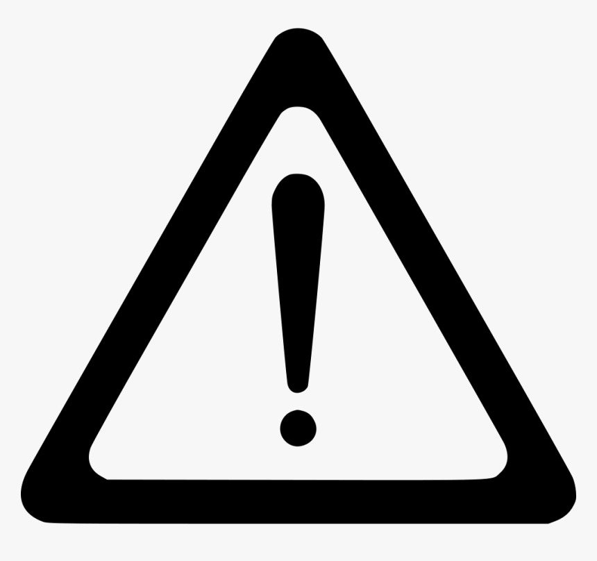 Danger Attention Warning - Warning Sign Black And White, HD Png Download - ...