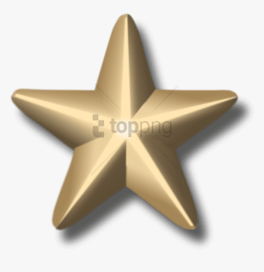 3d Star Png - Military Gold Star Png, Transparent Png, Free Download