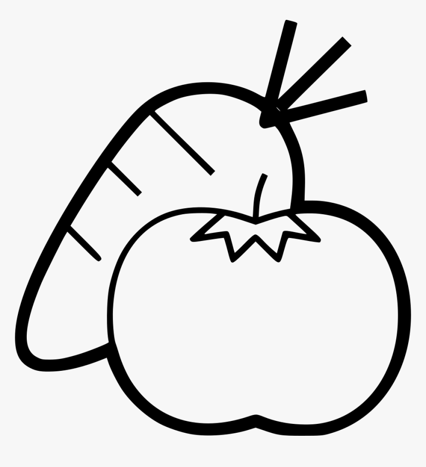 Vegetable - Carrot Png Black And White, Transparent Png, Free Download