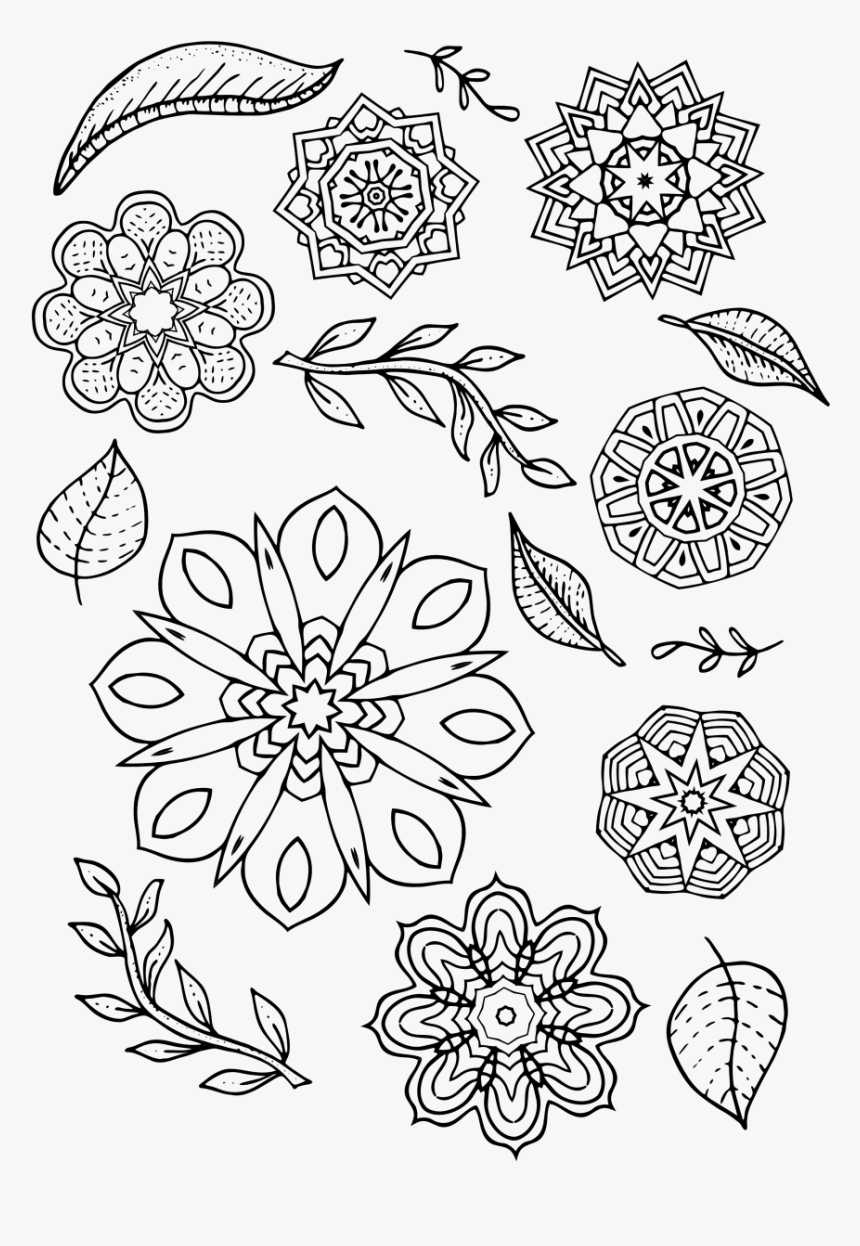 Mandala The 137 Small Mandalas Easy Designs Coloring - Line Art, HD Png Download, Free Download