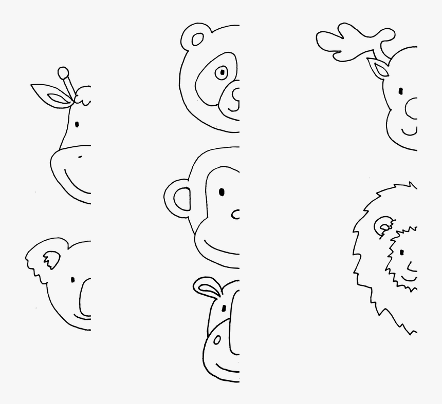 Animal, Head, Coloring Book, Giraffe, Koala, Panda - Coloring Book, HD Png Download, Free Download