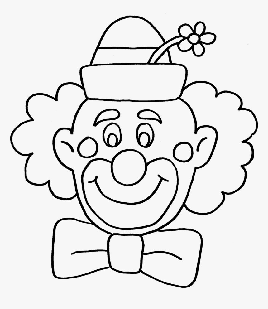 Happy Clown Clipart Black And White, HD Png Download, Free Download