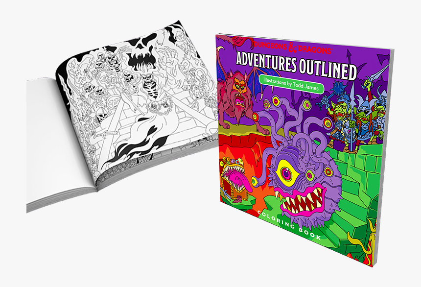 Dungeons & Dragons Adventures Outlined Coloring, HD Png Download, Free Download
