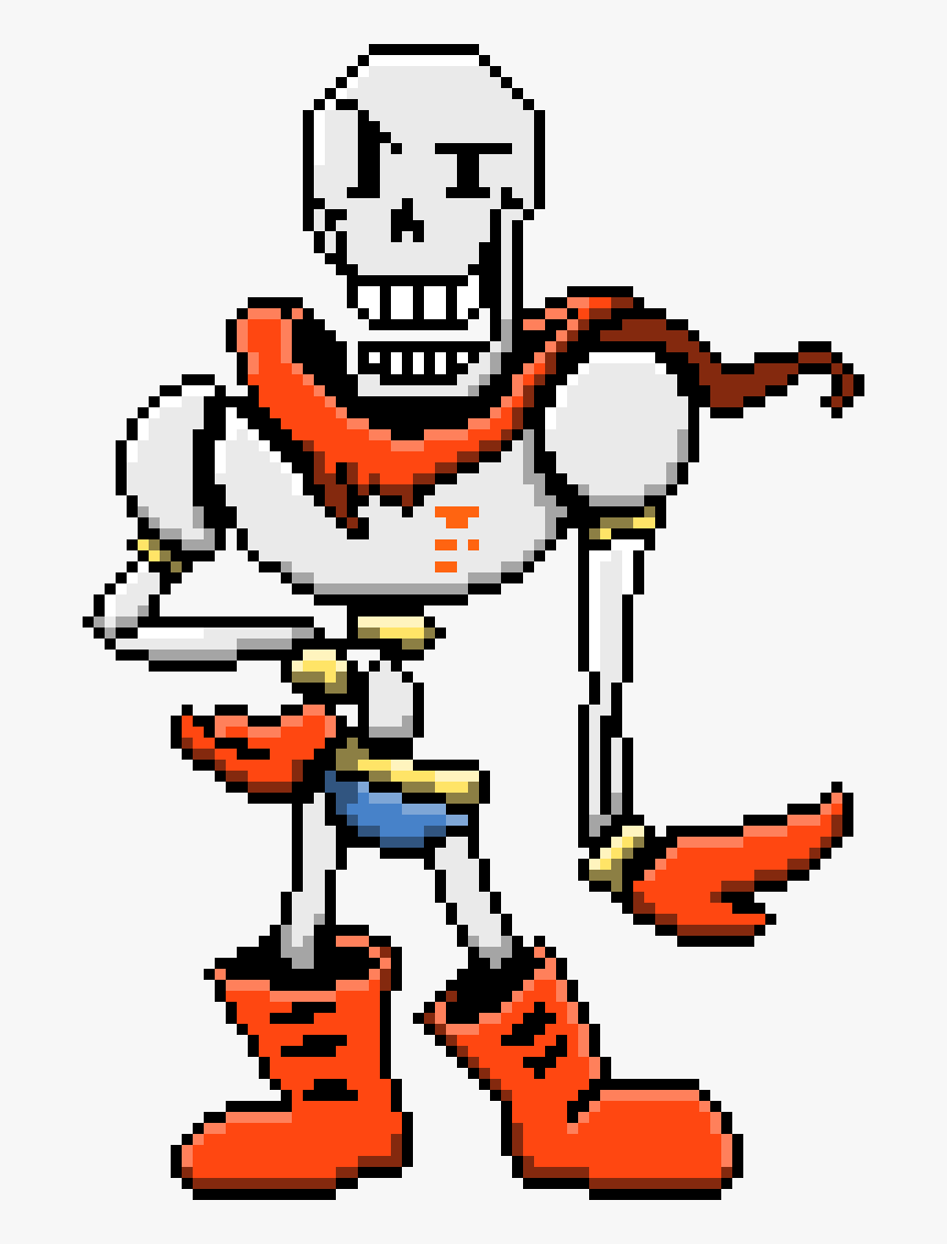 Heh Clipart Halloween - Undertale Papyrus Colored Sprite, HD Png Download, Free Download