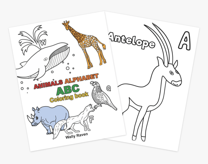 Animals Alphabet Abc Coloring Book - Giraffe, HD Png Download, Free Download