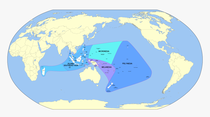 Austronesia With Subregions 2, HD Png Download, Free Download