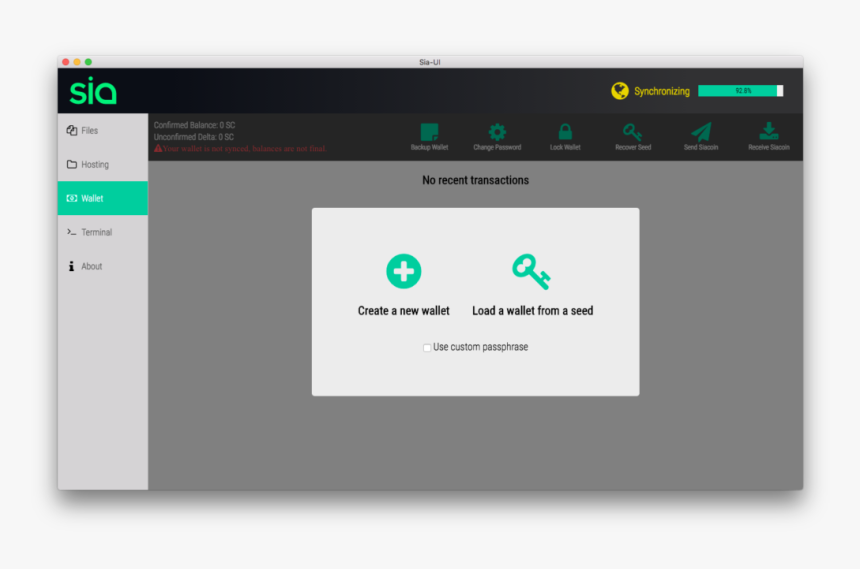 How To Create Sia - Sia Wallet, HD Png Download, Free Download