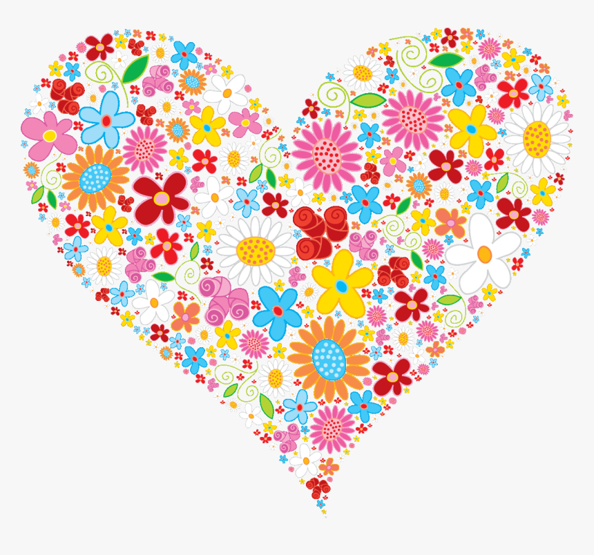 Vector Heart Flowers, HD Png Download, Free Download