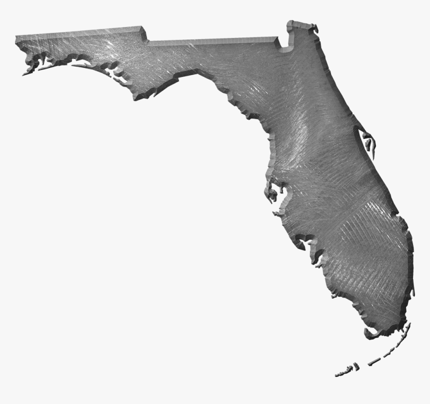 Florida Map Black Transparent Background, HD Png Download, Free Download