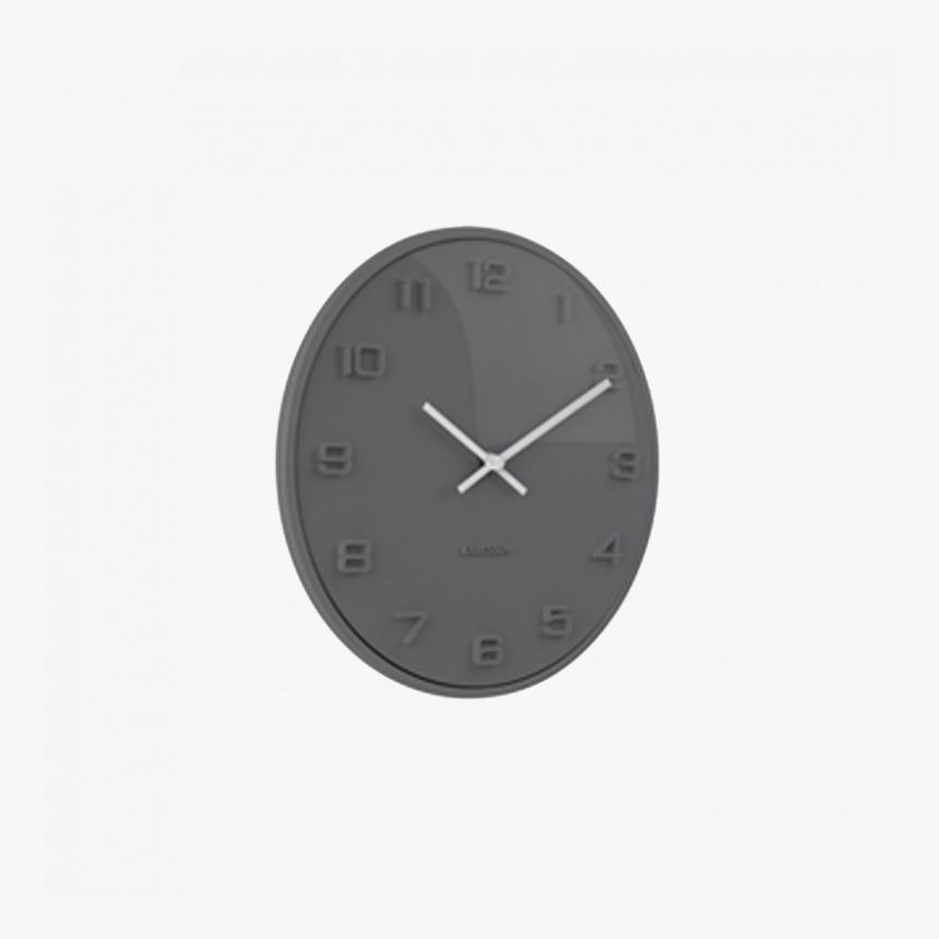 Grey Domed Elevated Wall Clock 25cm - Wall Clock, HD Png Download, Free Download