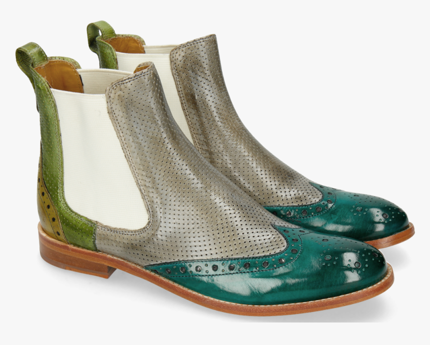 Ankle Boots Amelie 5 Onda Perfo Morning Grey Mid Green, HD Png Download, Free Download
