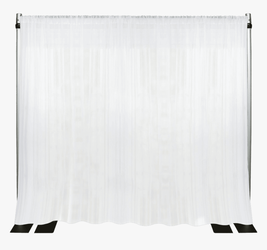 Pipe And Drape Usa 15’ W X 5’ L / White Drapery Panels - Sheer White Pipe And Drape, HD Png Download, Free Download