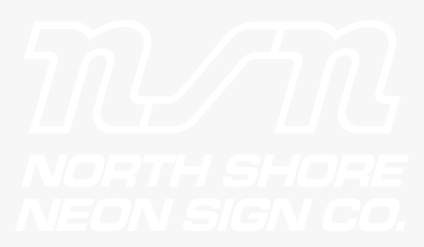 North Shore Neon Sign Co Logo Black And White - Johns Hopkins White Logo, HD Png Download, Free Download