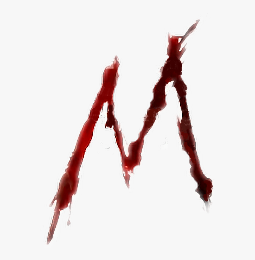#blood #bloody #alphabet #letter #writing #m - Blood Alphabet Png, Transparent Png, Free Download