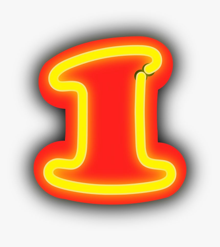 Red Neon Number 1, HD Png Download, Free Download