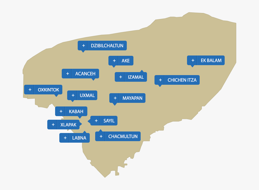 Yucatan Peninsula Mayan Map, HD Png Download, Free Download
