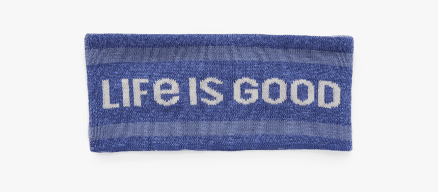 Lig Mountain Stripes Reversible Life Is Good Headband - Label, HD Png Download, Free Download