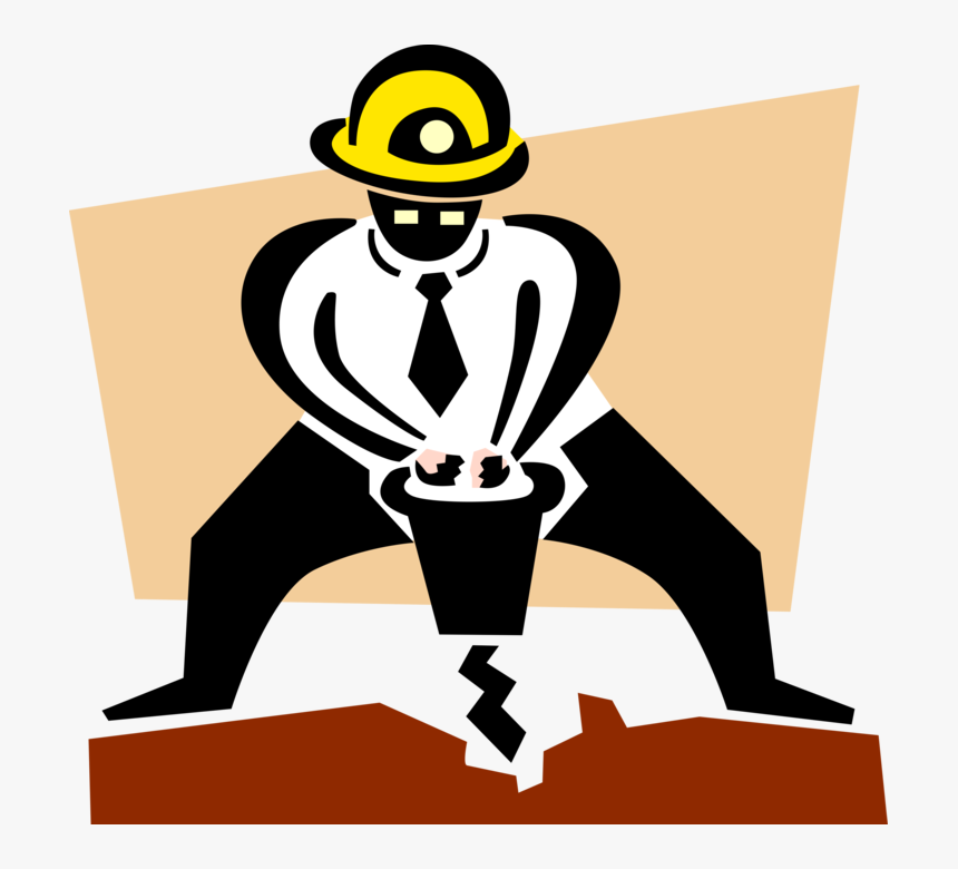 Vector Illustration Of Construction Worker Operates - Illustration, HD Png Download, Free Download
