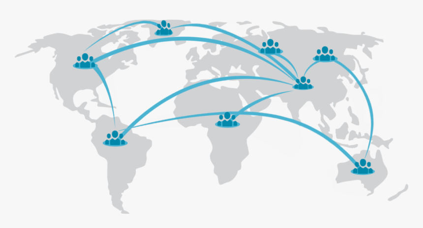 The Cloud Network - Connecting The World Map, HD Png Download, Free Download