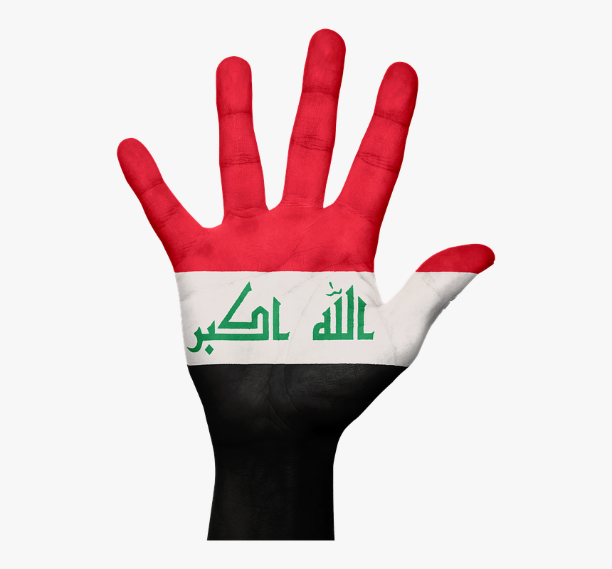 Iraq, Flag, Hand, Symbol, National, Sign, Patriotic - Iraq Flag, HD Png Download, Free Download