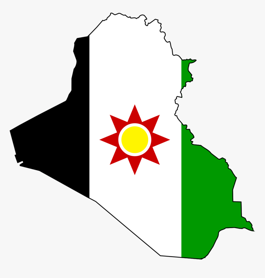 - Iraq Flag And Map - Flag Map Of Iraq, HD Png Download, Free Download