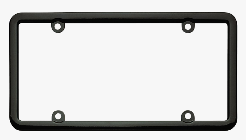 Classic Lite Black Powder Coated Metal License Plate - License Plate Frames, HD Png Download, Free Download