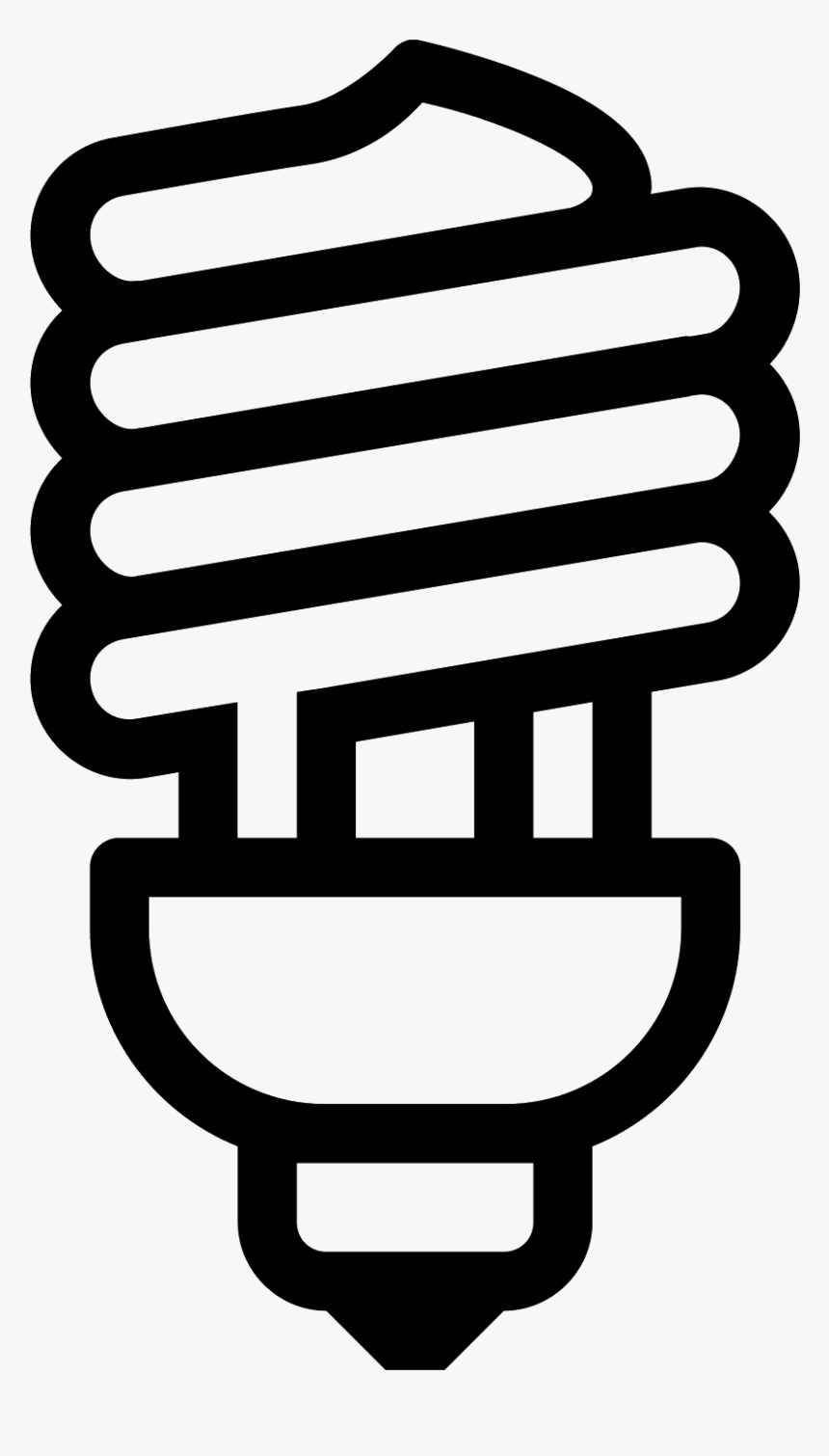 Spiral Bulb Icon - Logo Lampu Spiral, HD Png Download, Free Download