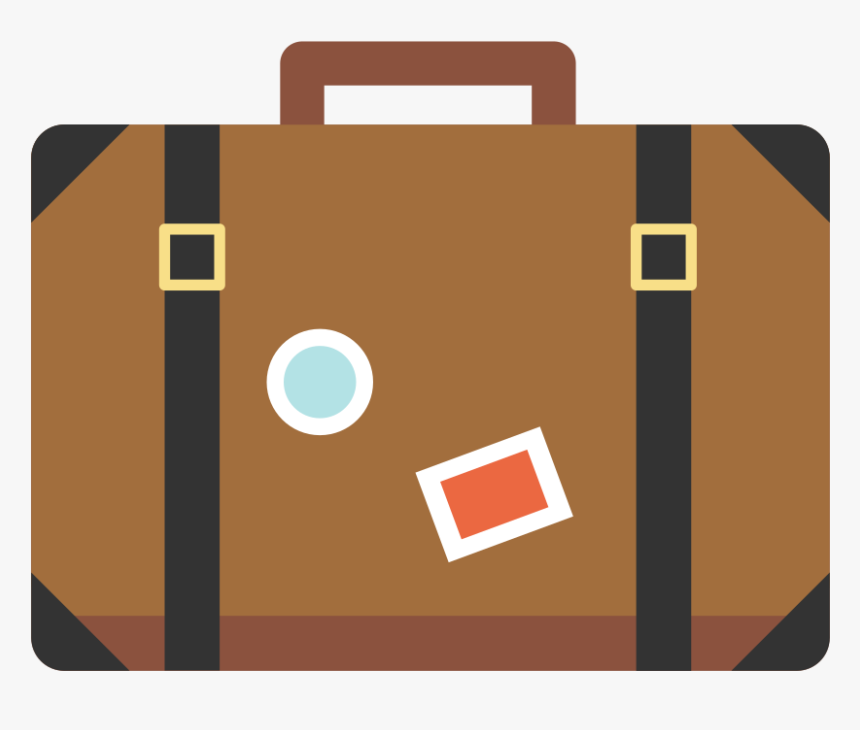 Travel Bag Flat Icon Vector - Luggage Png Gif, Transparent Png, Free Download