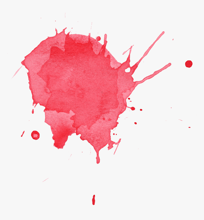 Transparent Color Splatter Png - Red Watercolour Splash Png, Png Download, Free Download