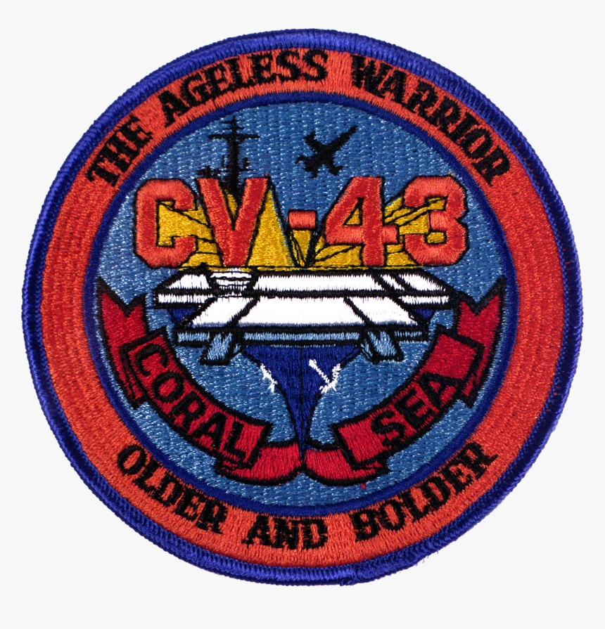 Uss Coral Sea Insignia 1987 - Uss Coral Sea Cv 43 Badge, HD Png Download, Free Download