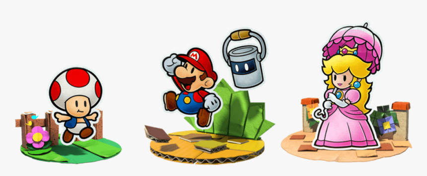 Paper Mario Color Splash Logo Png - Paper Mario Color Splash Peach, Transparent Png, Free Download