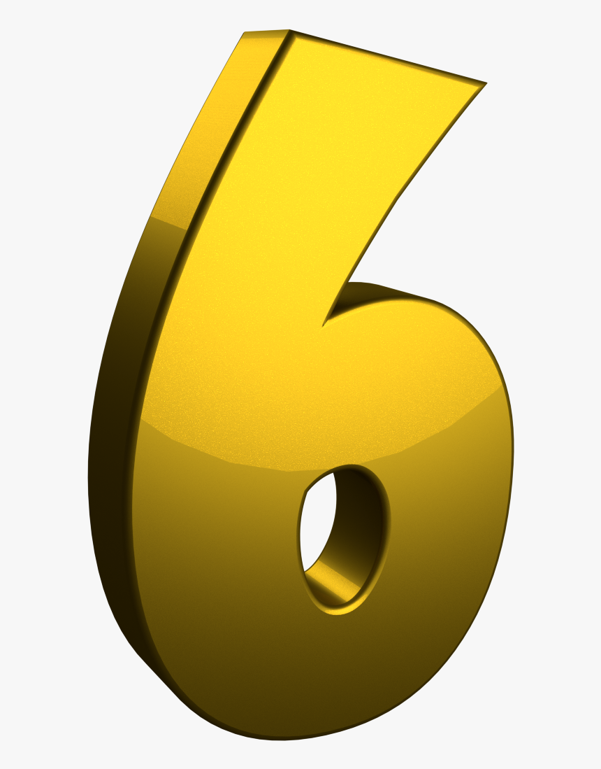 Number 6 Clipart Four - Numbers In 3d Png, Transparent Png, Free Download