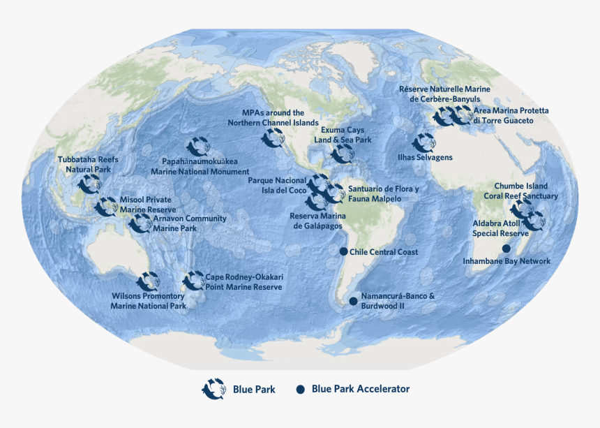 2019 Blue Parks Map No-title - Marine Protected Area Locations 2019, HD Png Download, Free Download