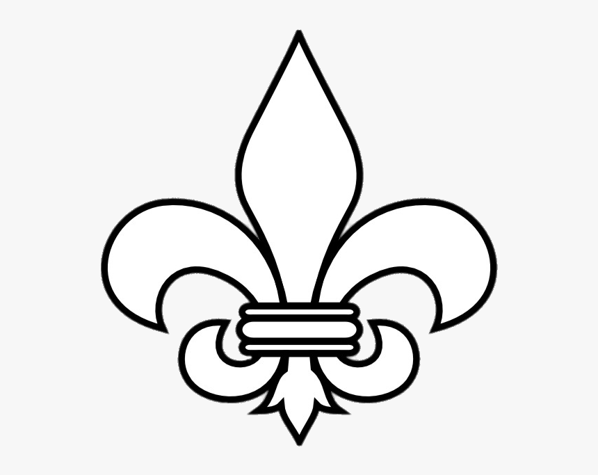 Black And White Fleur De Lis - Fleur De Lis Outline, HD Png Download, Free Download