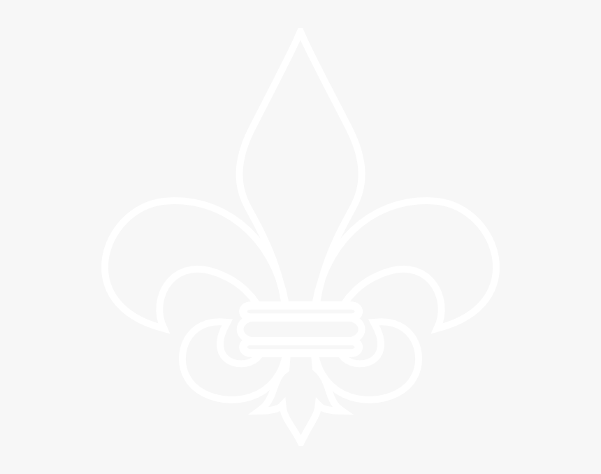 Fleur De Lis White Outline, HD Png Download, Free Download