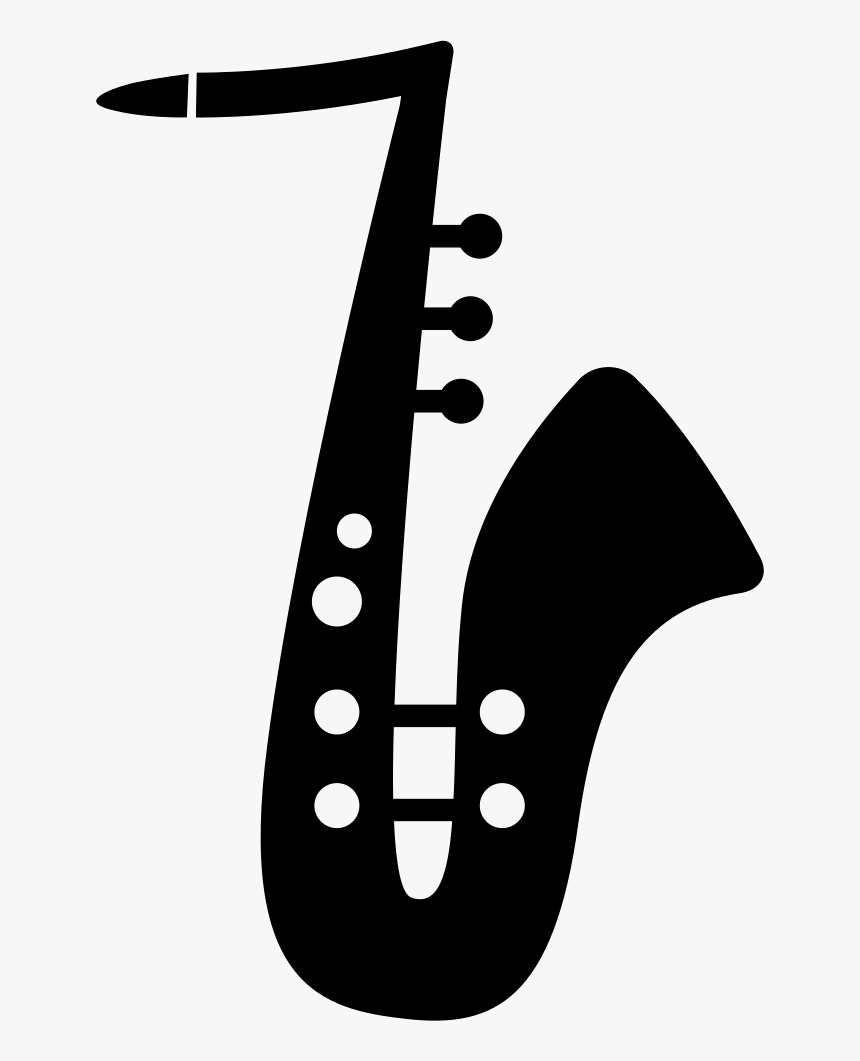 Saxophone With White Detailing - Music Instruments Vector Png, Transparent Png, Free Download