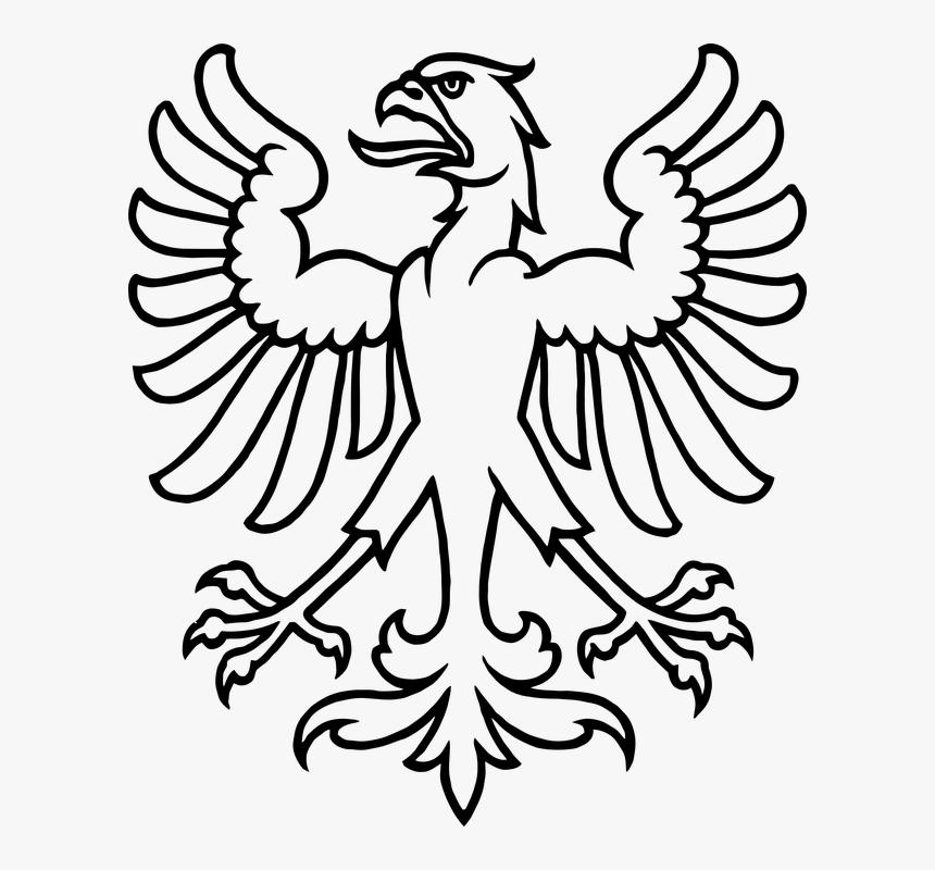 Fleur De Lis Coloring Pages 19, Buy Clip Art - Eagle Drawing Outline, HD Png Download, Free Download