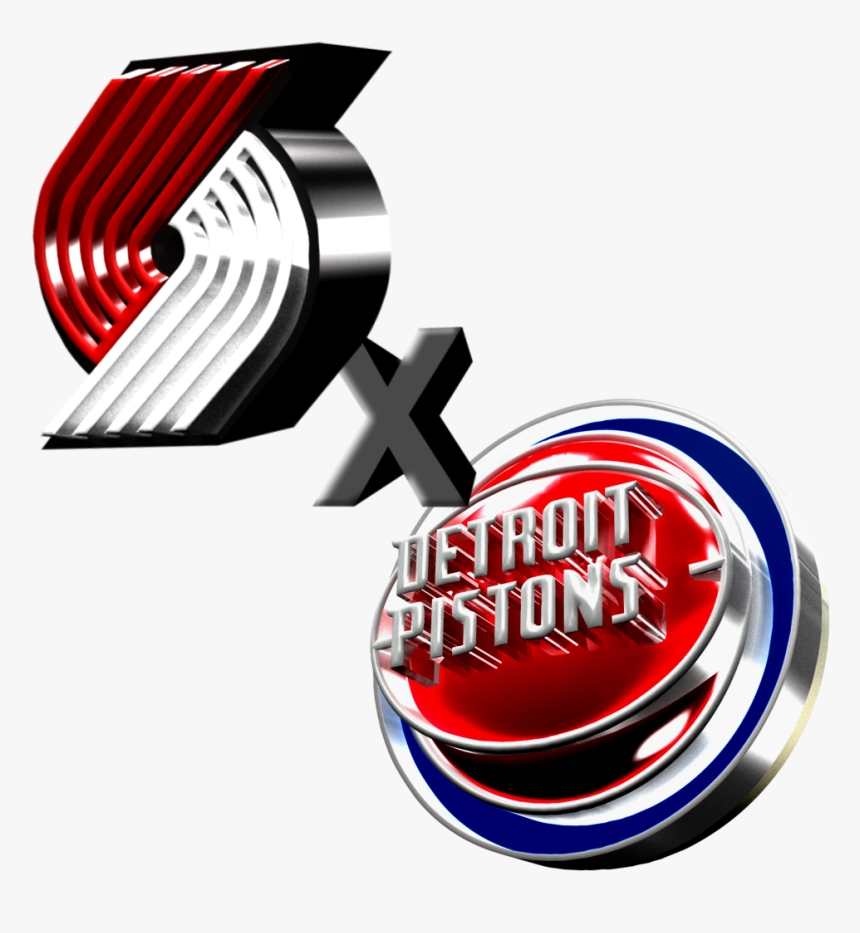 Detroit Pistons Clipart Transparent - Portland Trail Blazers 3d Logo, HD Png Download, Free Download