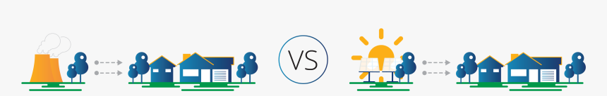 Nuclear Power Vs Solar Power Llustration, HD Png Download, Free Download