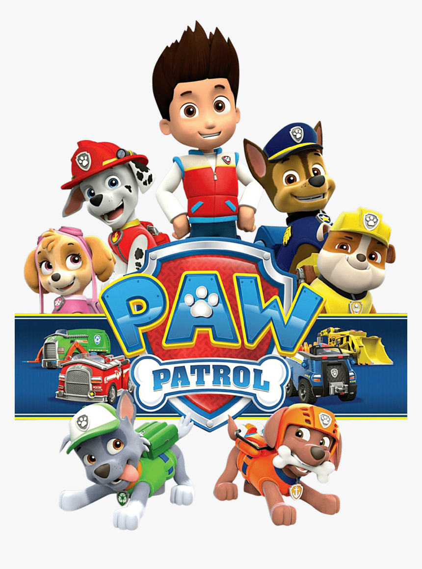 Pawpatrol With Logo Png Transparent Paw Patrol Clipart - Transparent Background Paw Patrol Png, Png Download, Free Download