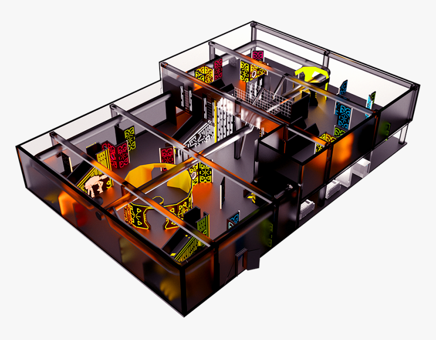 Laser Tag Arena Isometric - Architecture, HD Png Download, Free Download