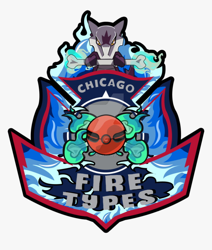 Chicago Fire Types Alola Marowak Logo By Shellshocksmash - Chicago Fire Soccer Club, HD Png Download, Free Download