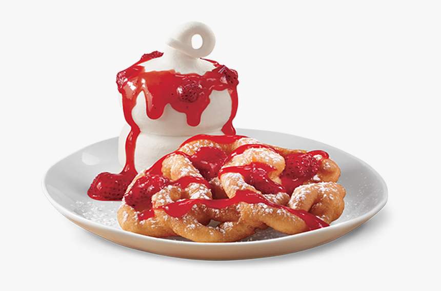 Dq Strawberry Funnel Cake , Png Download - Dairy Queen Strawberry Funnel Cake, Transparent Png, Free Download